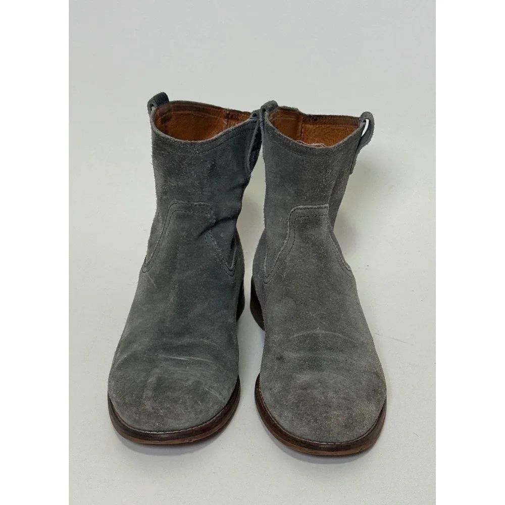 Madewell Otis‎ Bootie Women's 8.5 Pull On Western Suede Ankle Boot Gray